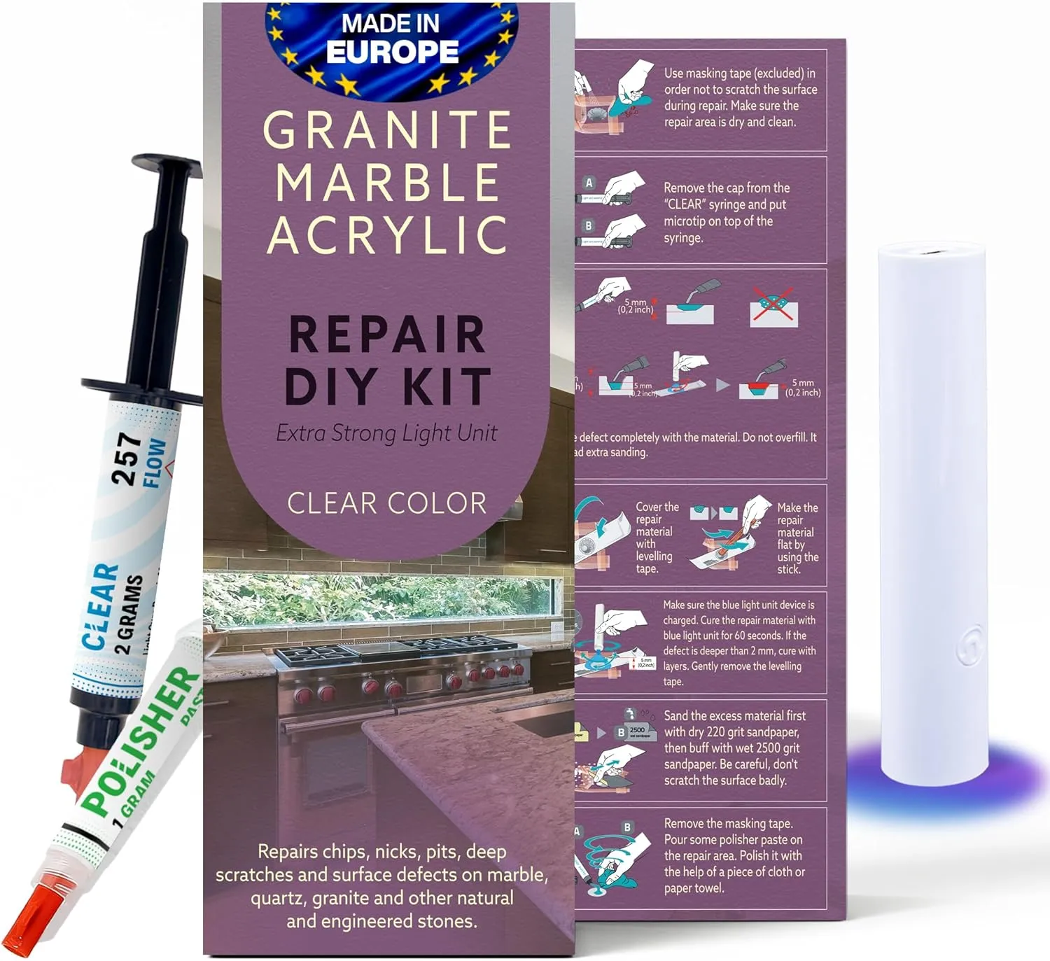 Granite, Marble and Acrylic Repair Kit
